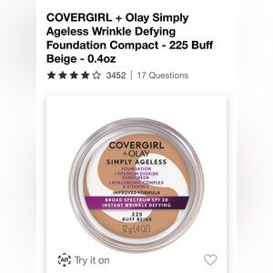 COVERGIRL Purple Compact Case with 2 face masks